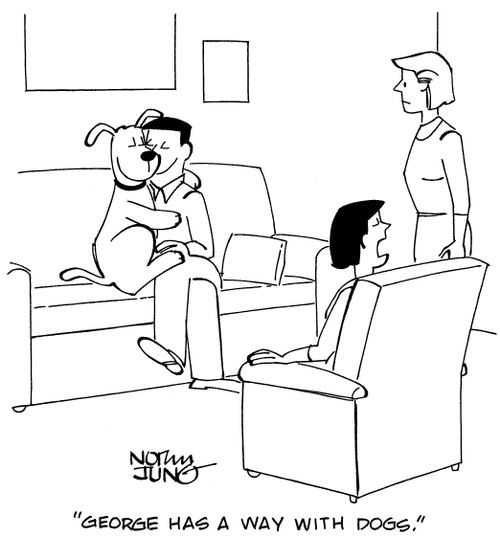"George has a way with dogs."
