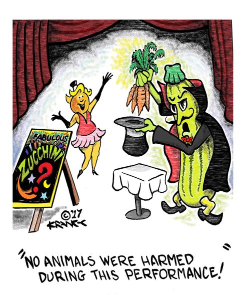 "No animals were harmed during this performance!"