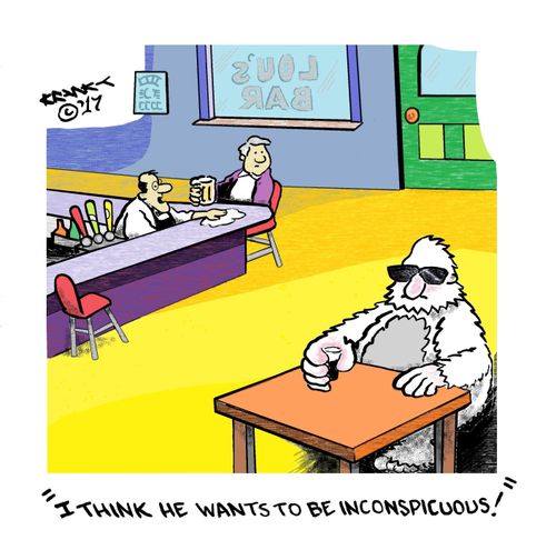 "I think he wants to be inconspicuous."