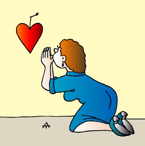 Girl praying for love