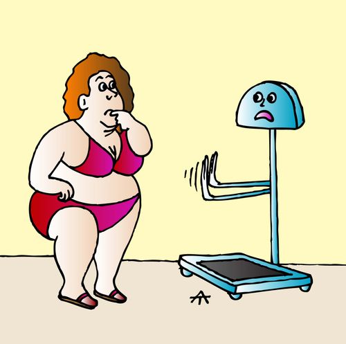 Woman and scale