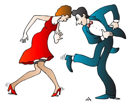Swing dancers.