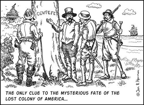 "The only clue to the mysterious fate of the lost colony of America..."