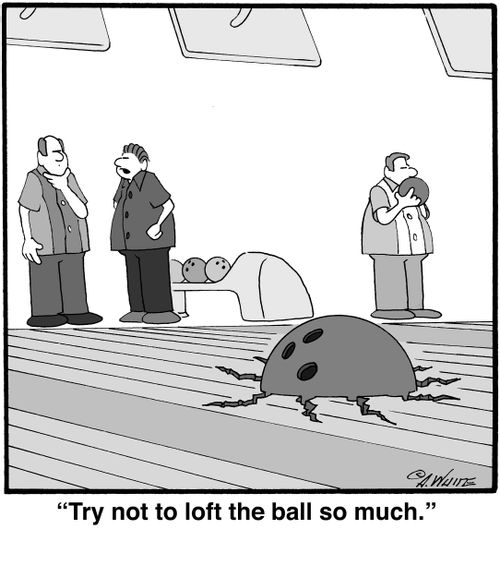 "Try not to loft the ball so much.'