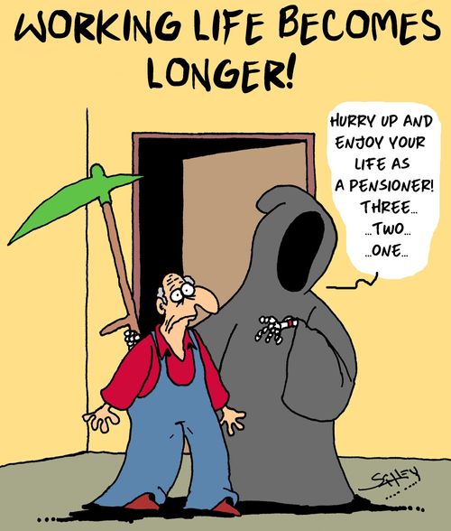 'Hurry up and enjoy your life as a pensioner! Three.. Two.. One..'