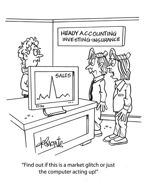 "Find out if this is a market glitch or just the computer acting up!"
