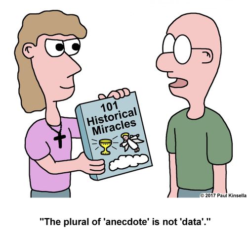 "The plural of 'anecdote' is not 'data'."