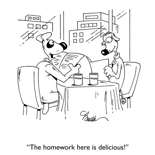 "The homework here is delicious!"