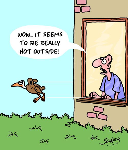 "Wow...it seems to be really hot outside."
