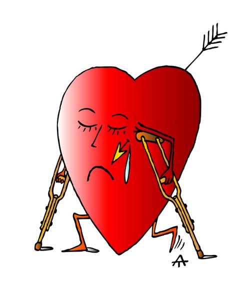 Broken heart.