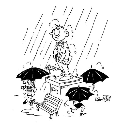 Statue in the Rain