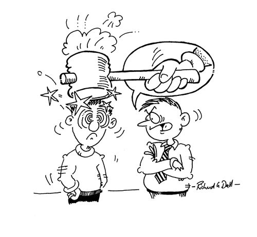 A man issues a knock-out blow in an argument,