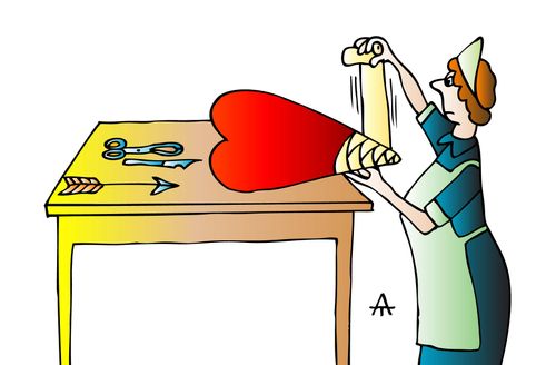 A woman repairs a broken heart.