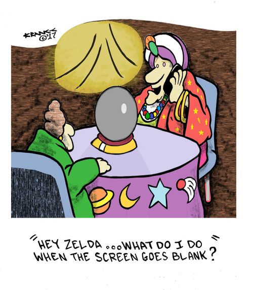 "Hey Zelda...What do I do when the screen goes blank?"