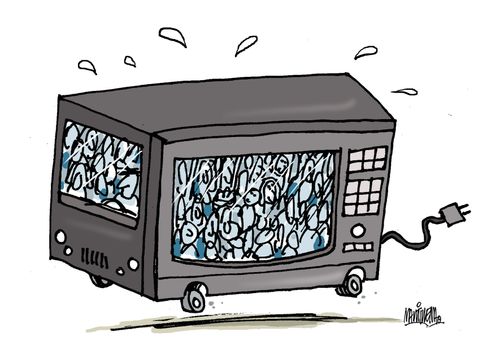 A bus becomes a microwave full of a people.