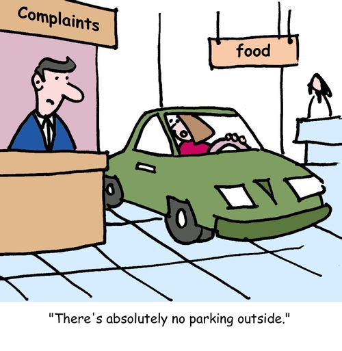 "There's absolutely no parking outside."