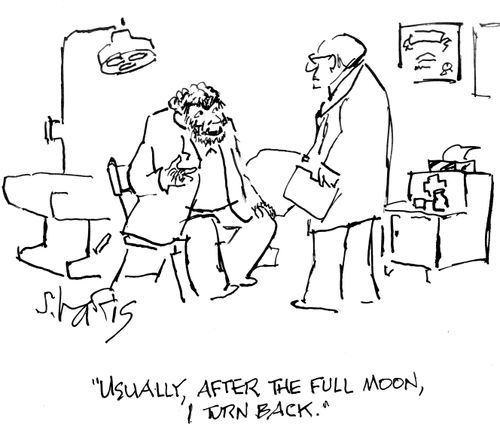 "Usually, after the full moon, I turn back."
