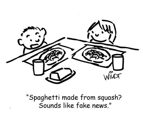 "Spaghetti made from squash? Sounds like fake news."