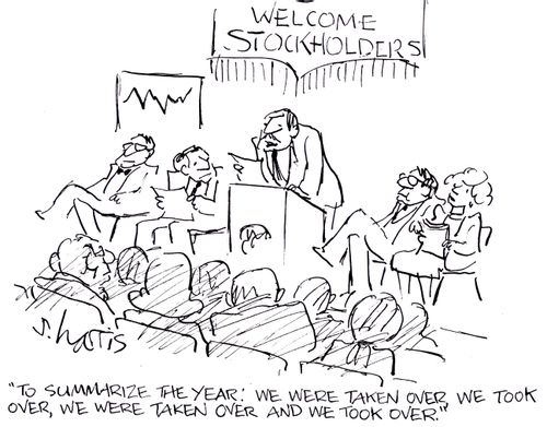 "To summarize the year: we were taken over, we took over, we were taken over and we took over."