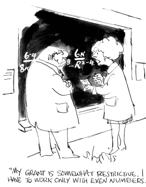 "My grant is somewhat restrictive. I have to work only with even numbers."
