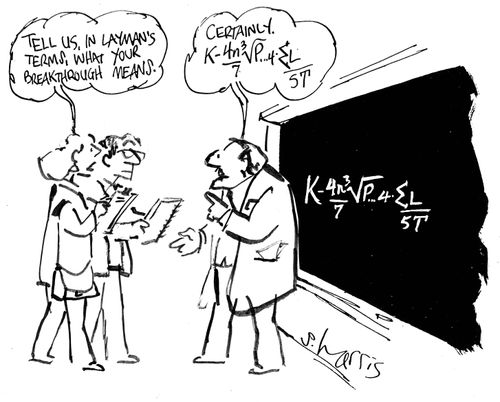 "Tell us, in layman's terms, what your breakthrough means."  "Certainly.  K-4/7....5T"