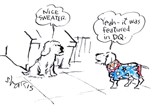 "Nice sweater."