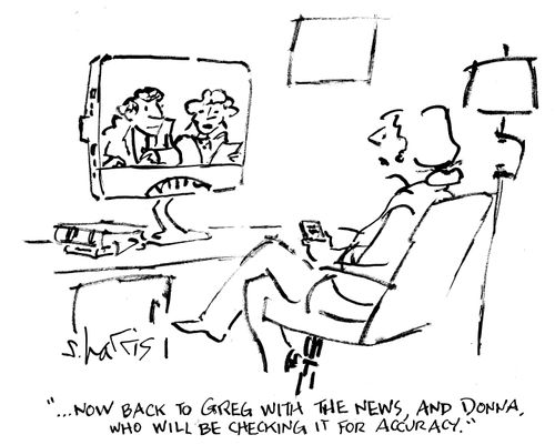 "...Now back to Greg with the news, and Donna, who will be checking it for accuracy."