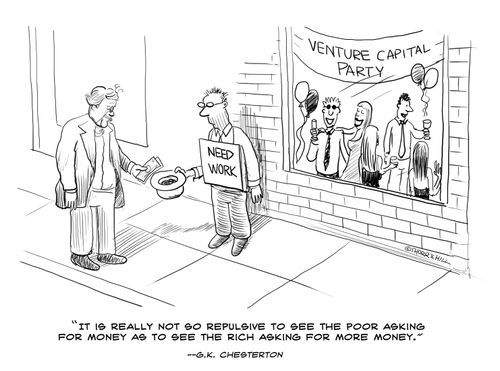 "It is really not repulsive to see the poor asking for money as to see the rich asking for more money".