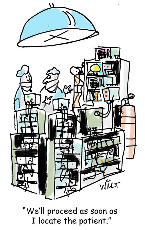 "We'll proceed as soon as I locate the patient."