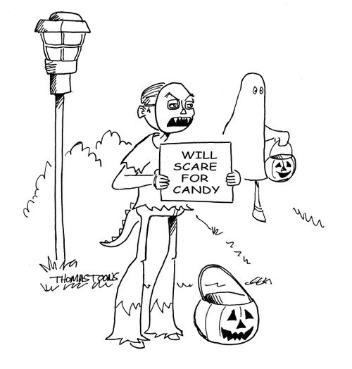 Will scare for candy.