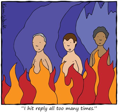 "I hit reply all too many times."