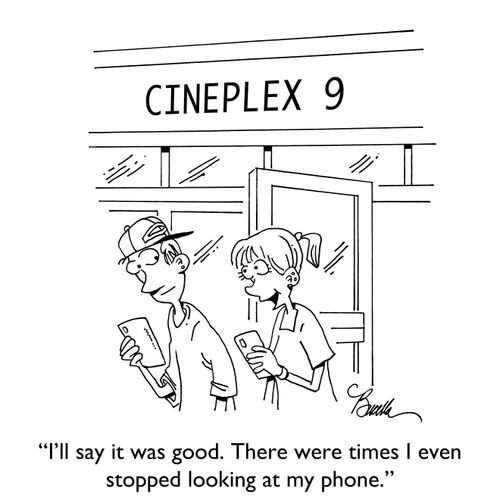 "I'll say it was good. There were times I even stopped looking at my phone."