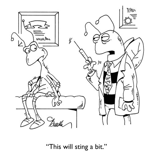 "This will sting a bit."