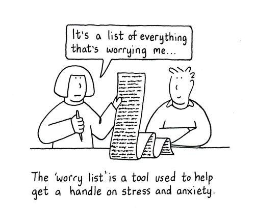 The 'worry list' is a tool used to help get a handle on stress and anxiety.