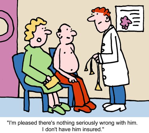 "I'm pleased there's nothing seriously wrong with him. I don't have him insured."