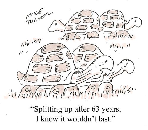 "Splitting up after 63 years, I knew it wouldn't last."