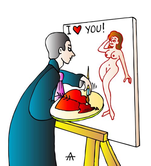 Artist in love with their model.