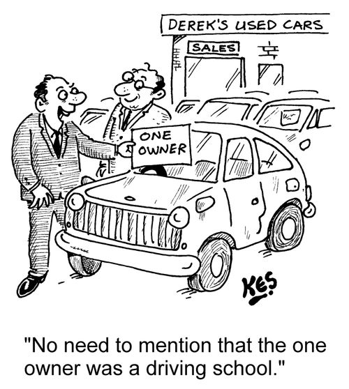 "No need to mention that the one owner was a driving school."
