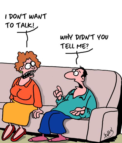"I don't want to talk!"