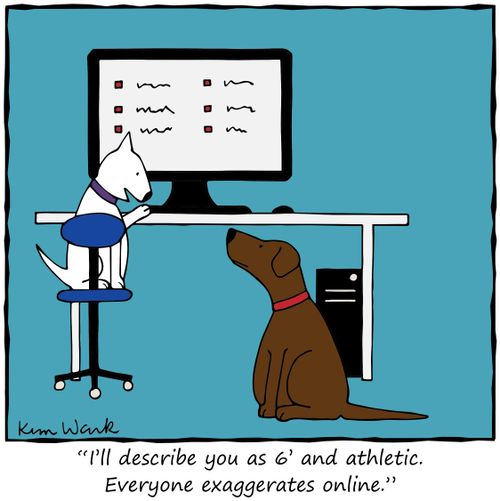 "I'll describe you as 6' and athletic. Everyone exaggerates online."