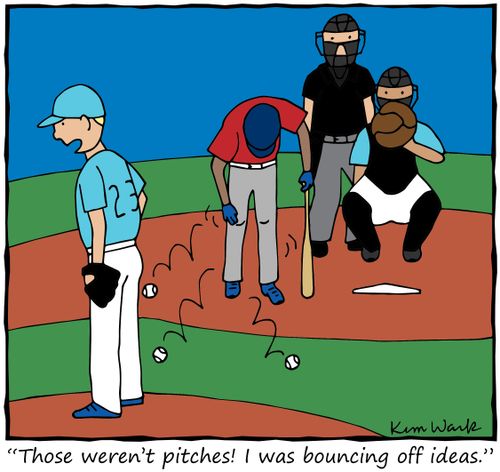 "Those weren't pitches! I was bouncing off ideas."