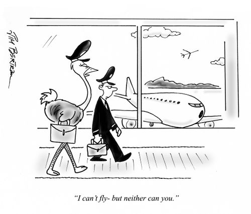 "I can't fly - but neither can you."