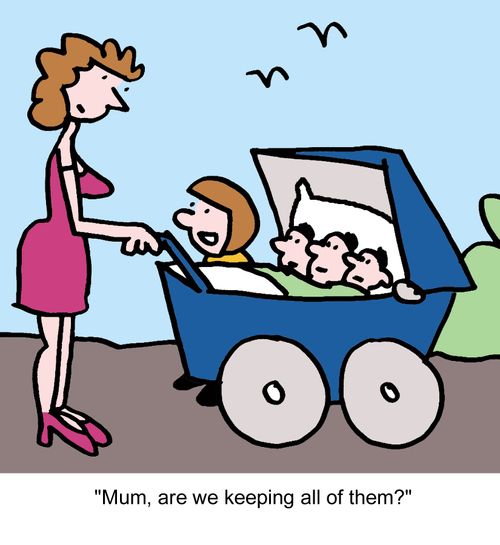 "Mum, are we keeping all of them?"
