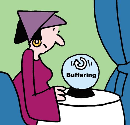 Buffering crystal ball.