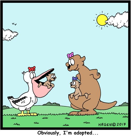 "Obviously, I'm adopted..."