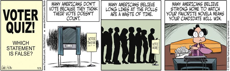 Many Americans believe staying home to watch your favorite novela means your candidate will win.
