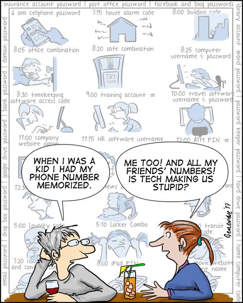 "When I was a kid I had my phone number memorized."