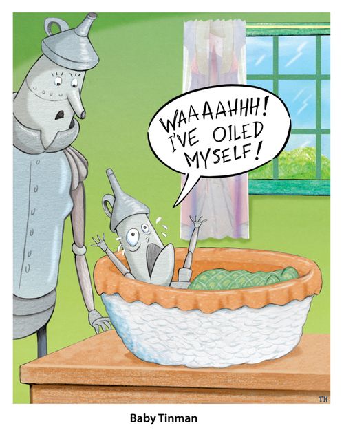 "Waaaahhh! I've oiled myself!"