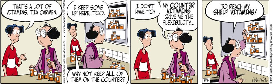 "My counter vitamins give me the flexibility to reach my shelf vitamins."