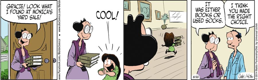 "Gracie! Look what I found at Monica's yard sale!"